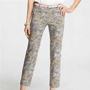 ANN TAYLOR Carnegie Paisley Crop Ankle Pant